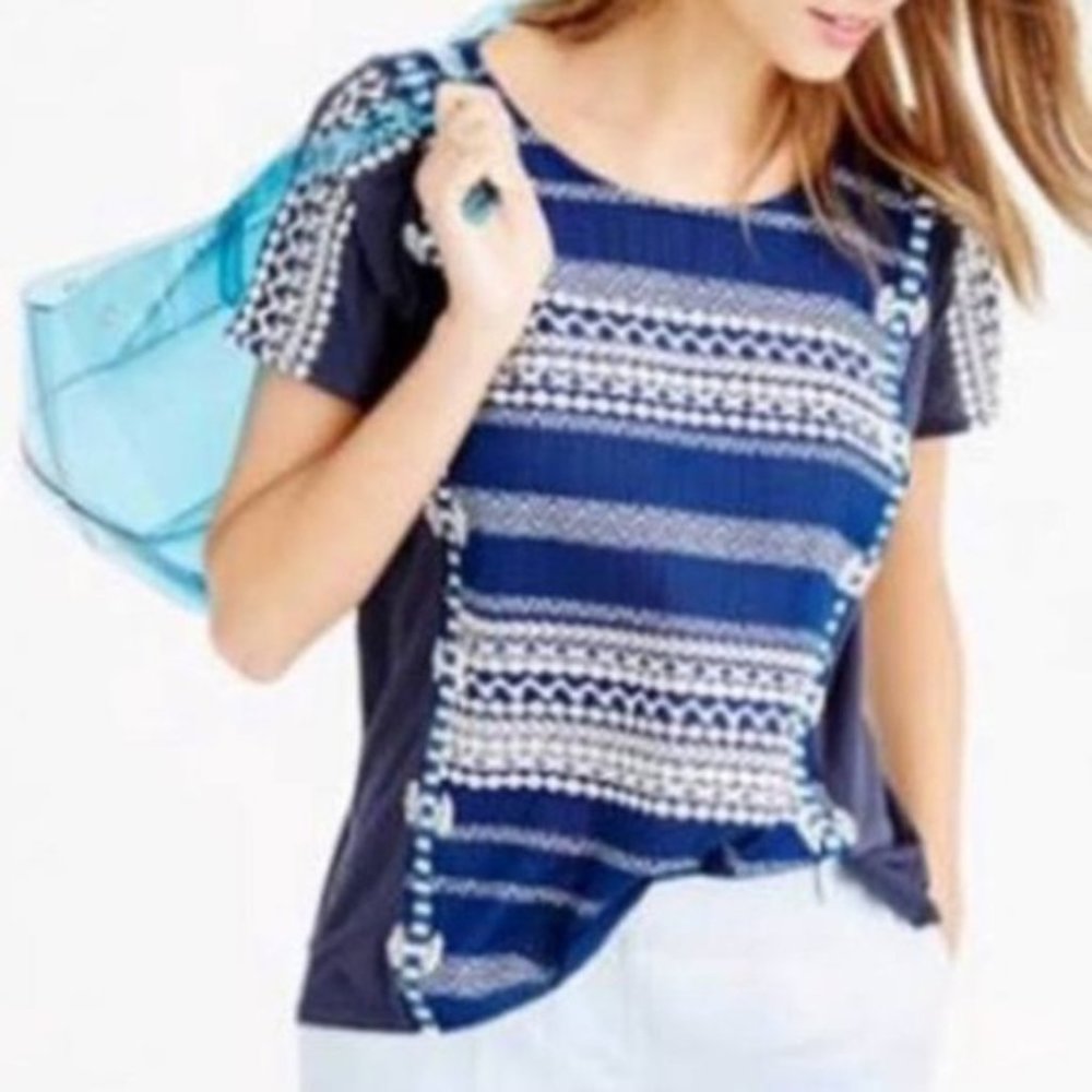 J Crew Embroidered Top - Size XXS